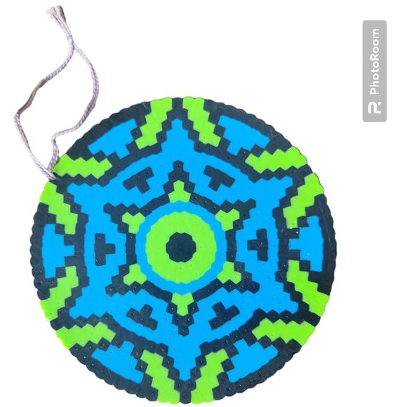 HANDMADE BLUE"& GREEN MANDALLA WINDOW/WALL HANGER - Picture 2 of 3